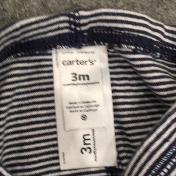 Carter’s Baby Boy 3M Stripe Lounge Pants Set‎ 100% Cotton Gray & Blue - Picture 4 of 13
